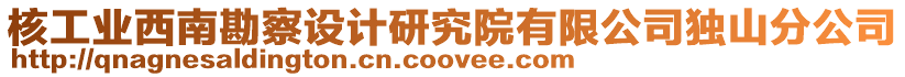 核工業(yè)西南勘察設計研究院有限公司獨山分公司