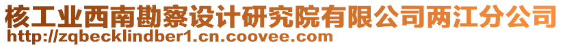 核工業(yè)西南勘察設(shè)計(jì)研究院有限公司兩江分公司