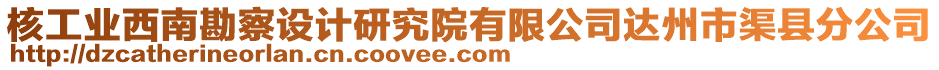 核工業(yè)西南勘察設(shè)計研究院有限公司達州市渠縣分公司