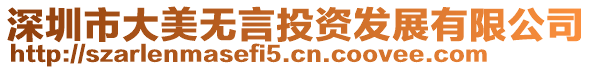 深圳市大美無言投資發展有限公司
