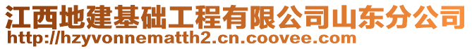 江西地建基礎工程有限公司山東分公司