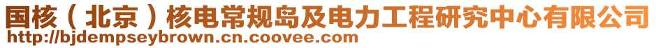 國核(北京)核電常規島及電力工程研究中心有限公司