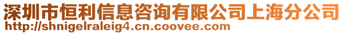 深圳市恒利信息咨詢有限公司上海分公司