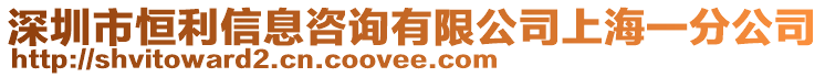 深圳市恒利信息咨詢有限公司上海一分公司