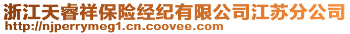 浙江天睿祥保險(xiǎn)經(jīng)紀(jì)有限公司江蘇分公司