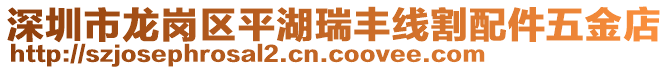 深圳市龍崗區(qū)平湖瑞豐線割配件五金店