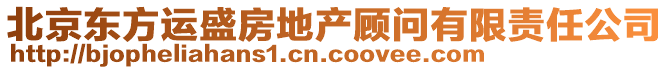 北京東方運(yùn)盛房地產(chǎn)顧問有限責(zé)任公司