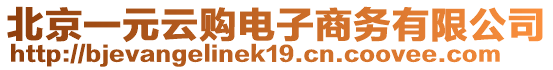 北京一元云購電子商務有限公司