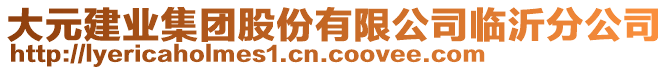 大元建業集團股份有限公司臨沂分公司