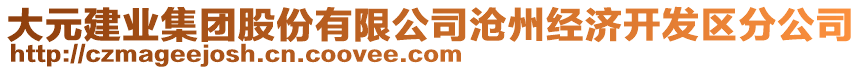 大元建業(yè)集團(tuán)股份有限公司滄州經(jīng)濟(jì)開發(fā)區(qū)分公司