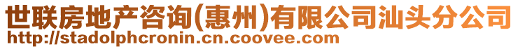 世聯(lián)房地產(chǎn)咨詢(惠州)有限公司汕頭分公司