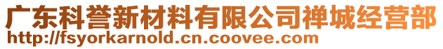 廣東科譽新材料有限公司禪城經營部