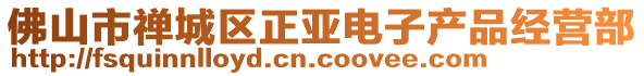 佛山市禪城區(qū)正亞電子產品經營部