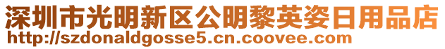 深圳市光明新區公明黎英姿日用品店