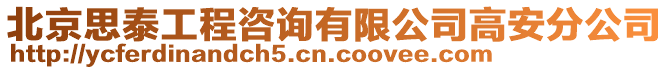 北京思泰工程咨詢有限公司高安分公司