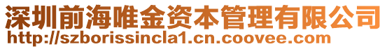 深圳前海唯金資本管理有限公司