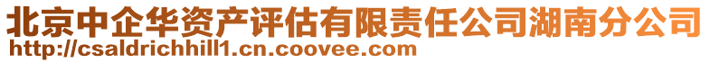 北京中企華資產評估有限責任公司湖南分公司