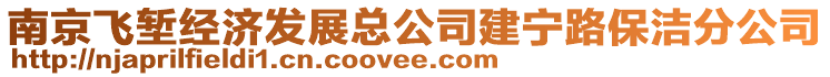 南京飛塹經(jīng)濟(jì)發(fā)展總公司建寧路保潔分公司