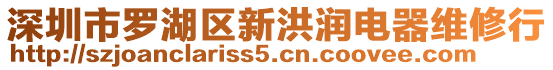 深圳市羅湖區(qū)新洪潤電器維修行