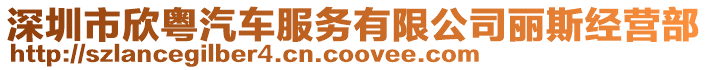 深圳市欣粵汽車服務(wù)有限公司麗斯經(jīng)營(yíng)部