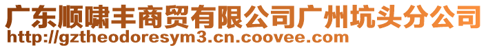 廣東順嘯豐商貿有限公司廣州坑頭分公司