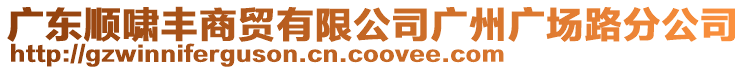 廣東順嘯豐商貿有限公司廣州廣場路分公司