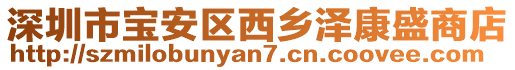 深圳市寶安區西鄉澤康盛商店