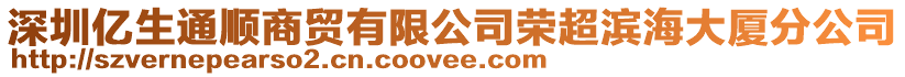 深圳億生通順商貿有限公司榮超濱海大廈分公司