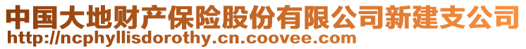 中國大地財產(chǎn)保險股份有限公司新建支公司