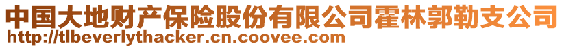 中國(guó)大地財(cái)產(chǎn)保險(xiǎn)股份有限公司霍林郭勒支公司