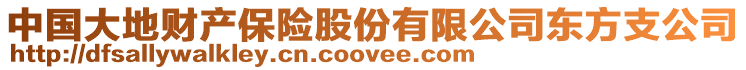 中國(guó)大地財(cái)產(chǎn)保險(xiǎn)股份有限公司東方支公司