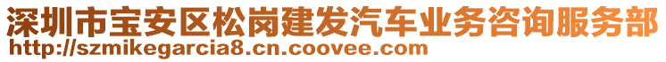 深圳市寶安區(qū)松崗建發(fā)汽車業(yè)務(wù)咨詢服務(wù)部