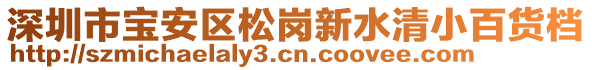 深圳市寶安區(qū)松崗新水清小百貨檔