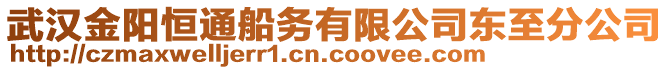 武漢金陽(yáng)恒通船務(wù)有限公司東至分公司