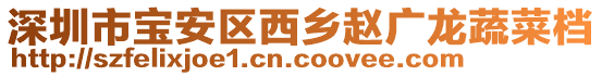 深圳市寶安區(qū)西鄉(xiāng)趙廣龍蔬菜檔