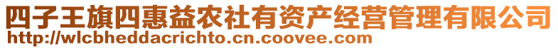 四子王旗四惠益農(nóng)社有資產(chǎn)經(jīng)營管理有限公司