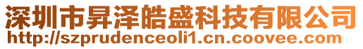 深圳市昇澤皓盛科技有限公司
