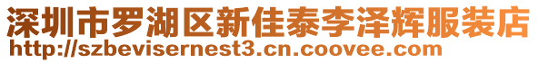 深圳市羅湖區(qū)新佳泰李澤輝服裝店