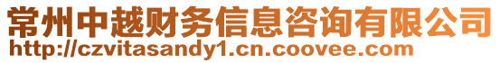 常州中越財務(wù)信息咨詢有限公司