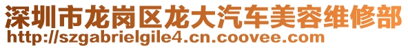 深圳市龍崗區龍大汽車美容維修部