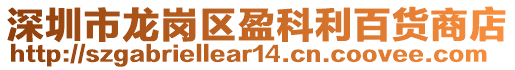 深圳市龍崗區(qū)盈科利百貨商店