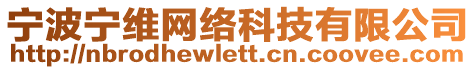寧波寧維網絡科技有限公司