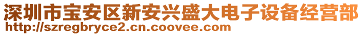 深圳市寶安區新安興盛大電子設備經營部