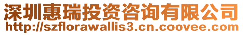 深圳惠瑞投資咨詢有限公司