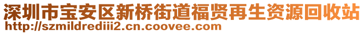 深圳市寶安區(qū)新橋街道福賢再生資源回收站