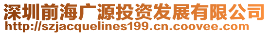 深圳前海廣源投資發(fā)展有限公司