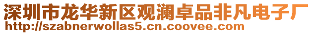 深圳市龍華新區(qū)觀瀾卓品非凡電子廠