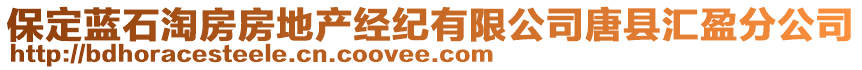 保定藍石淘房房地產經紀有限公司唐縣匯盈分公司
