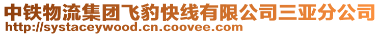 中鐵物流集團(tuán)飛豹快線有限公司三亞分公司