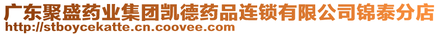 廣東聚盛藥業(yè)集團凱德藥品連鎖有限公司錦泰分店